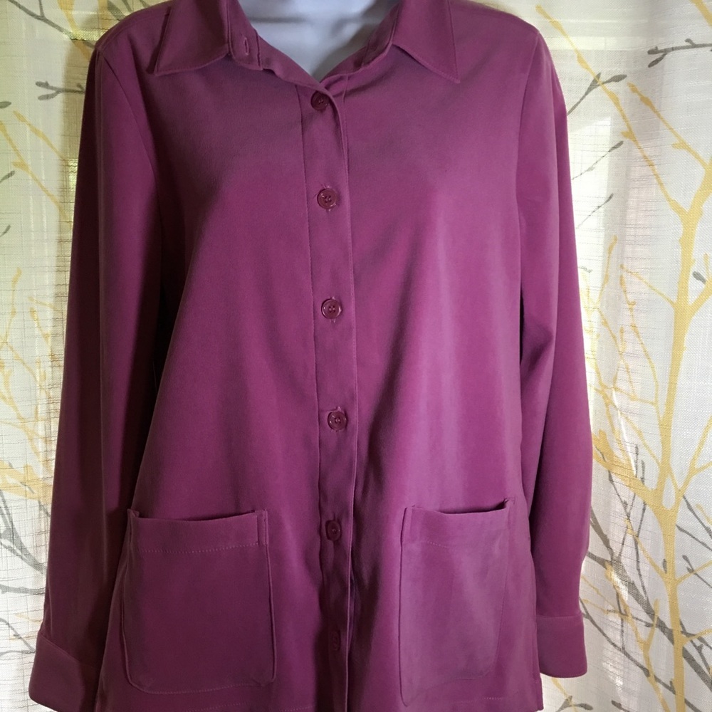 Long Sleeved Button-down Silky Shirt